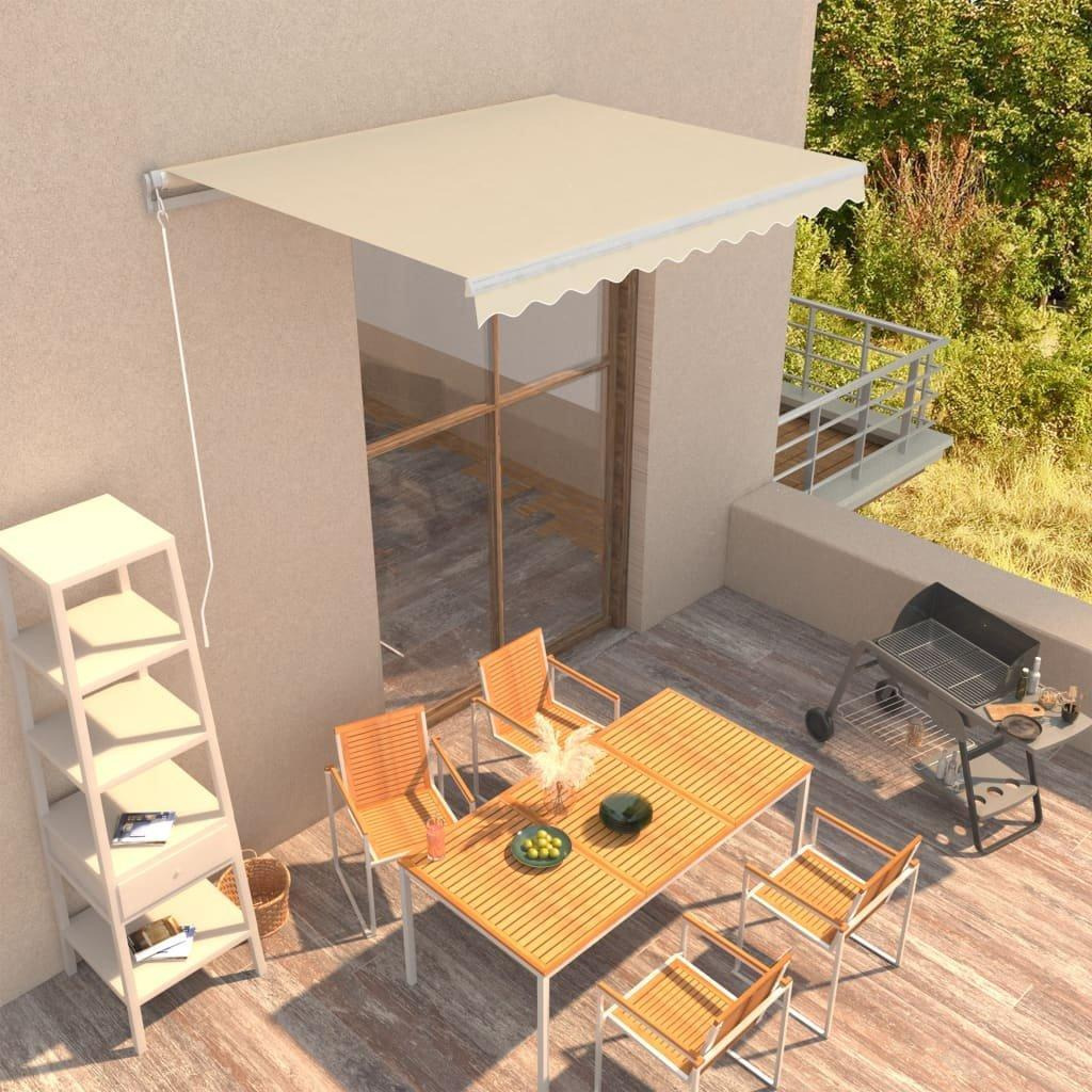 Manual Retractable Awning 300x250 cm Cream - image 1