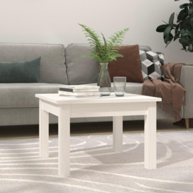 Coffee Table White 45x45x30 cm Solid Wood Pine