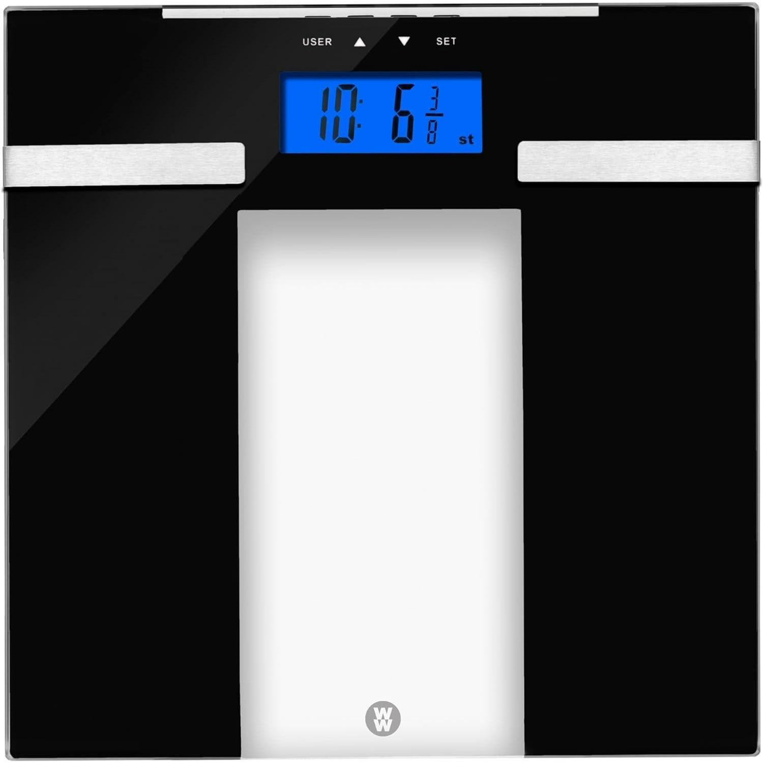 Weight Watchers Ultra Slim Glass Electronic Body Analyser Bathroom Scale - image 1