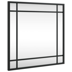 Wall Mirror Black 40x40 cm Square Iron - thumbnail 3