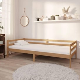 Day Bed Honey Brown Solid Pinewood 90x200 cm - thumbnail 1