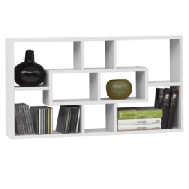FMD Wall-mounted Shelf Rectangular with 8 Compartments White - thumbnail 2