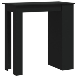 Bar Table with Storage Rack Black 102x50x103.5 cm Engineered Wood - thumbnail 2