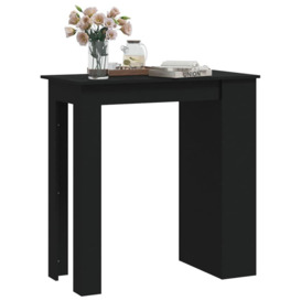 Bar Table with Storage Rack Black 102x50x103.5 cm Engineered Wood - thumbnail 3