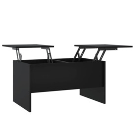 Coffee Table Black 80x50x42.5 cm Engineered Wood - thumbnail 2