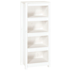 Book Cabinet White 50x35x125.5 cm Solid Wood Pine - thumbnail 2