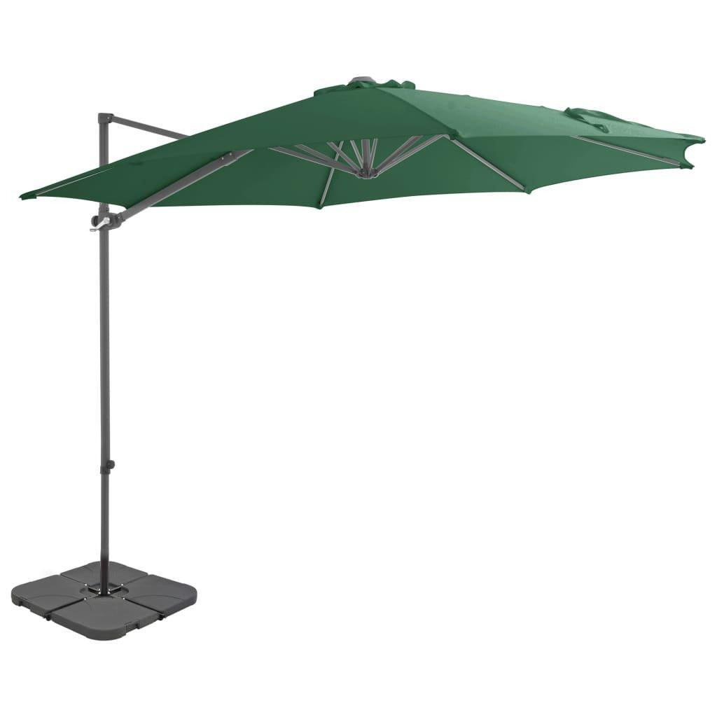 Outdoor Umbrella with Portable Base Green - image 1