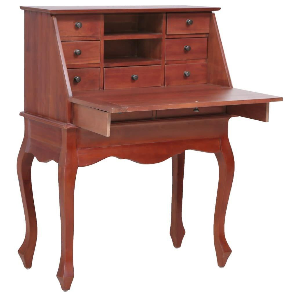 Secretary Desk Brown 78x42x103 cm Solid Mahogany Wood - image 1
