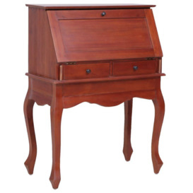 Secretary Desk Brown 78x42x103 cm Solid Mahogany Wood - thumbnail 2