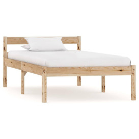 Bed Frame Solid Pine Wood 90x200 cm - thumbnail 1
