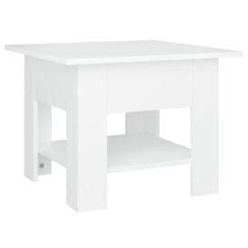 Coffee Table White 55x55x42 cm Engineered Wood - thumbnail 2