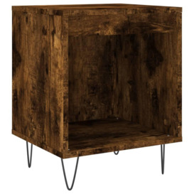Bedside Cabinet Smoked Oak 40x35x50 cm Engineered Wood - thumbnail 2