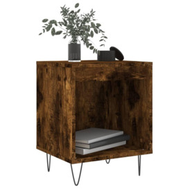 Bedside Cabinet Smoked Oak 40x35x50 cm Engineered Wood - thumbnail 3