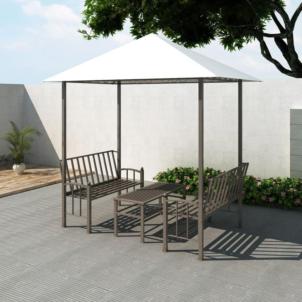 Garden Pavilion with Table and Benches 2.5x1.5x2.4 m - image 1