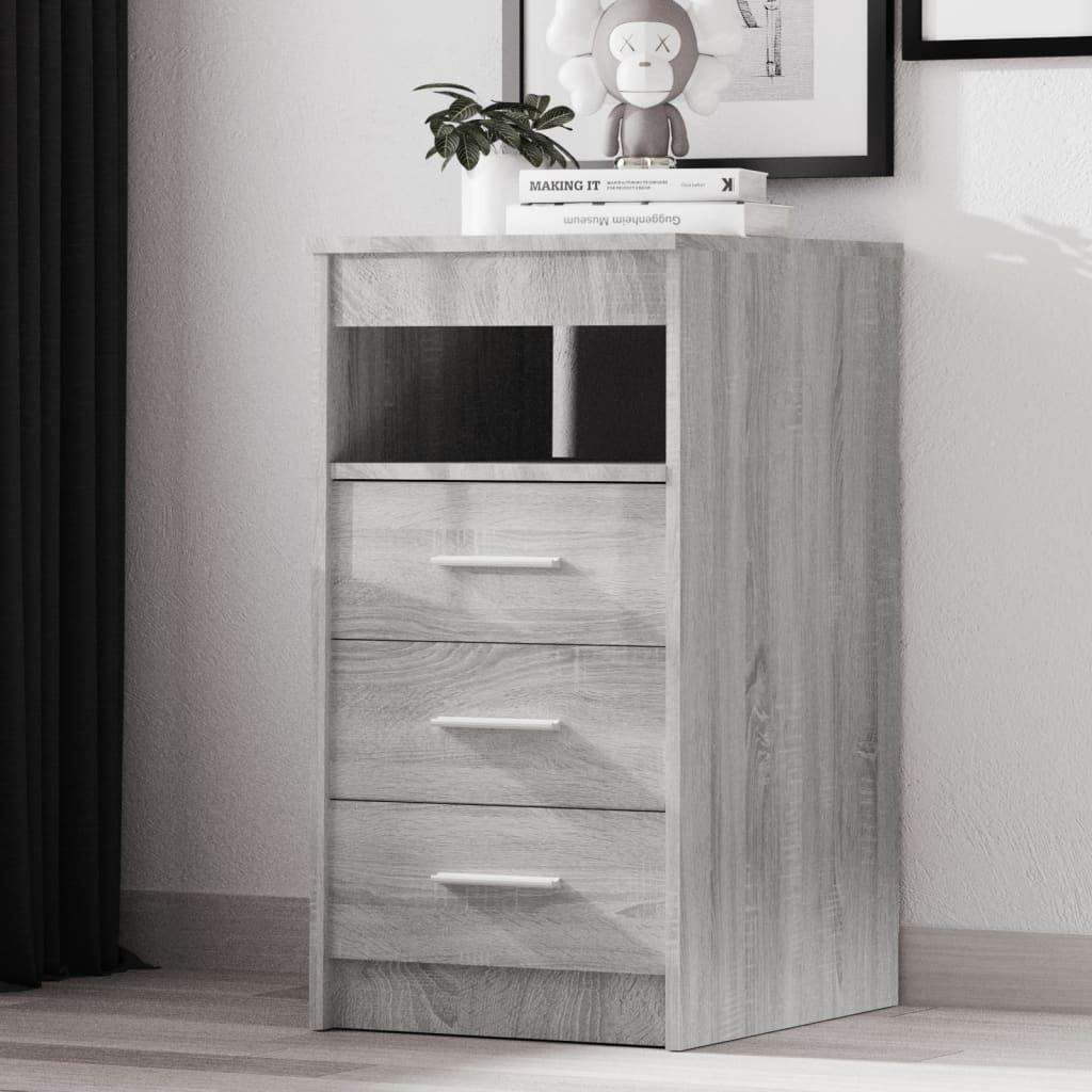 Drawer Cabinet Grey Sonoma 40x50x76 cm Engineered Wood - image 1