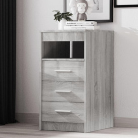Drawer Cabinet Grey Sonoma 40x50x76 cm Engineered Wood - thumbnail 1