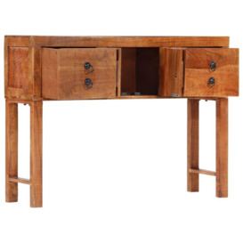 Console Table 120x32x80 cm Solid Rough Wood Acacia - thumbnail 2