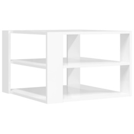 Coffee Table High Gloss White 59.5x59.5x40 cm Engineered Wood - thumbnail 2