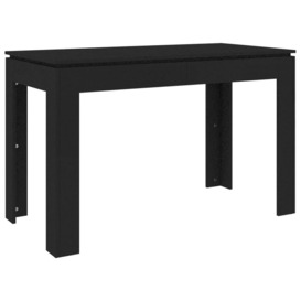 Dining Table Black 120x60x76 cm Engineered Wood - thumbnail 3