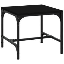 Coffee Table Black 50x50x35 cm Engineered Wood - thumbnail 2
