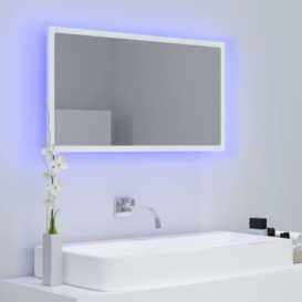 LED Bathroom Mirror White 80x8.5x37 cm Acrylic - thumbnail 3