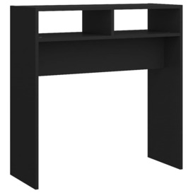 Console Table Black 78x30x80 cm Engineered Wood - thumbnail 2