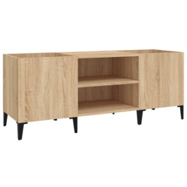 Record Cabinet Sonoma Oak 121x38x48 cm Engineered Wood - thumbnail 2