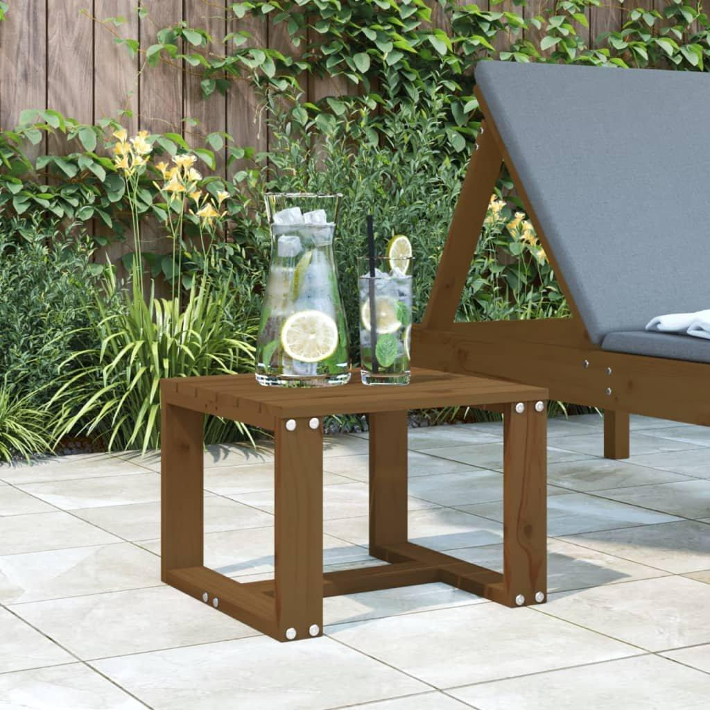 Garden Side Table Honey Brown 40x38x28.5 cm Solid Wood Pine - image 1