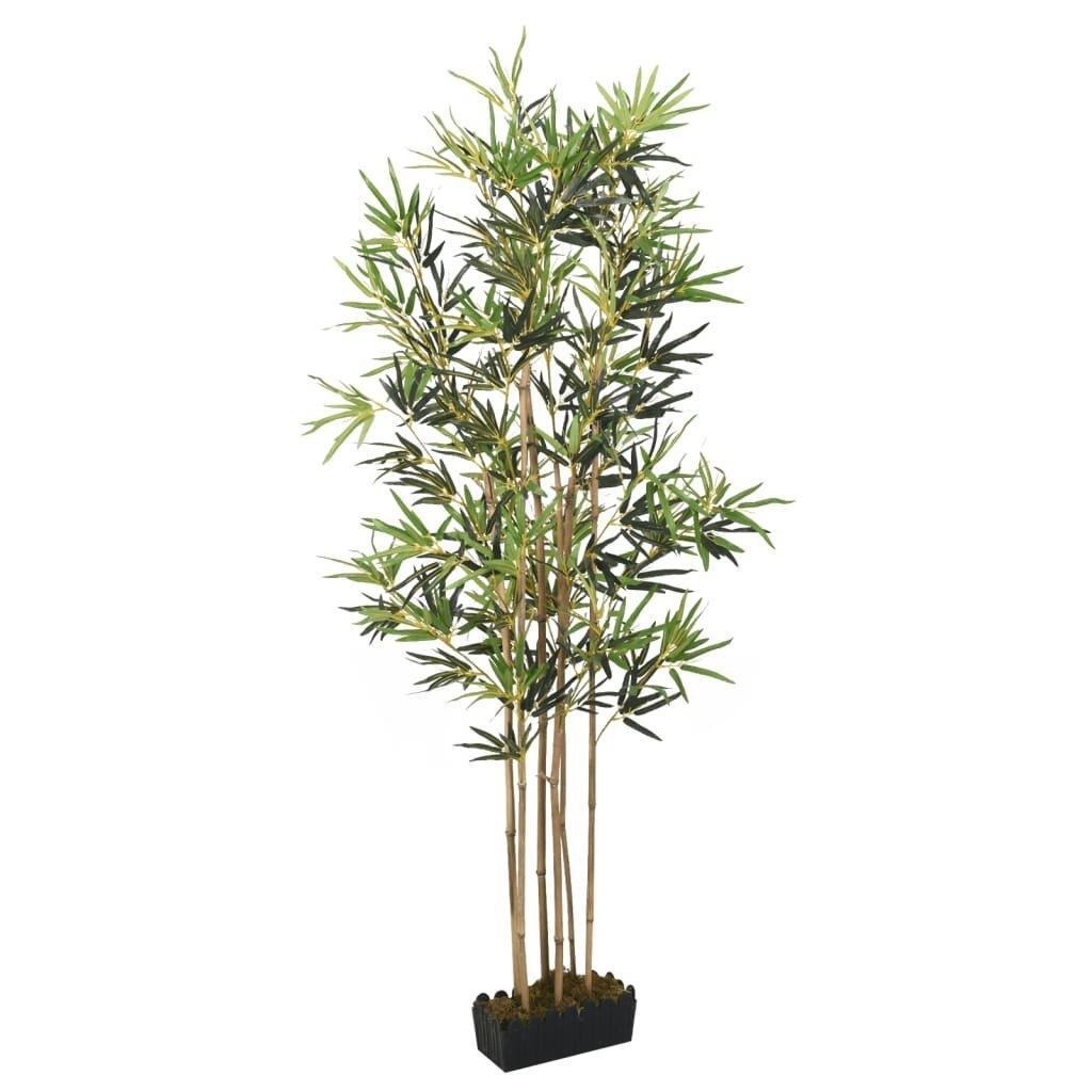 Artificial Bamboo Tree 552 Leaves 120 cm Green - image 1
