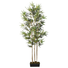 Artificial Bamboo Tree 552 Leaves 120 cm Green - thumbnail 2