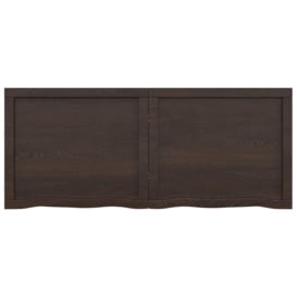 Wall Shelf Dark Grey 120x50x(2-6) cm Treated Solid Wood Oak - thumbnail 3