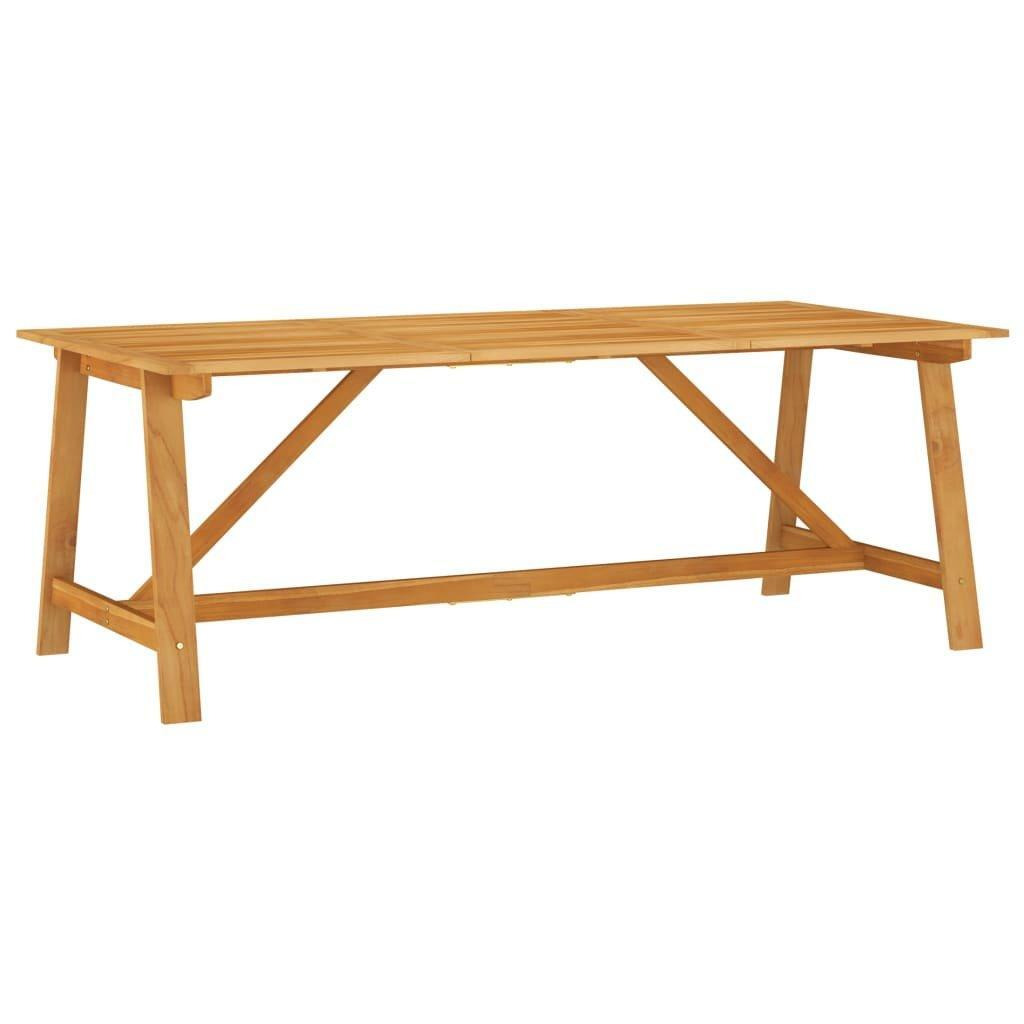 Garden Dining Table 206x100x74 cm Solid Acacia Wood - image 1