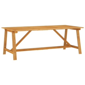 Garden Dining Table 206x100x74 cm Solid Acacia Wood - thumbnail 1