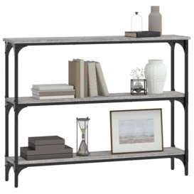 Console Table Grey Sonoma 100x22.5x75 cm Engineered Wood - thumbnail 3