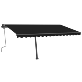 Manual Retractable Awning with LED 400x350 cm Anthracite - thumbnail 2