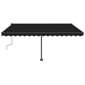 Manual Retractable Awning with LED 400x350 cm Anthracite - thumbnail 3