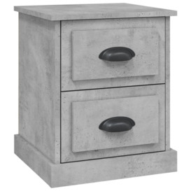 Bedside Cabinet Concrete Grey 39x39x47.5 cm Engineered Wood - thumbnail 2