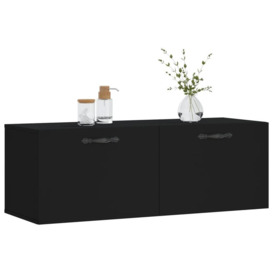 Wall Cabinet Black 100x36.5x35 cm Engineered Wood - thumbnail 3