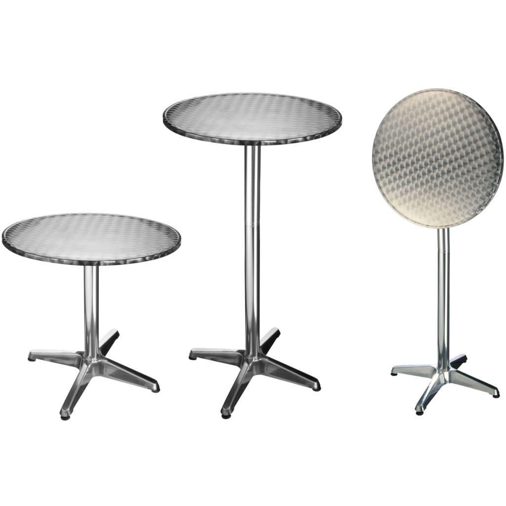 HI Foliding Bistro-Bar Table Aluminium Round 60x60x(58-115) cm - image 1