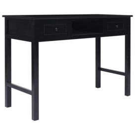 Writing Desk Black 110x45x76 cm Wood - thumbnail 2