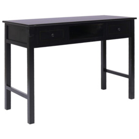 Writing Desk Black 110x45x76 cm Wood - thumbnail 1