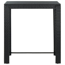 Garden Bar Table Black 100x60.5x110.5 cm Poly Rattan - thumbnail 3