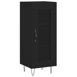 Sideboard Black 34.5x34x90 cm Engineered Wood - thumbnail 2