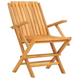 Folding Garden Chairs 4 pcs 61x67x90 cm Solid Wood Teak - thumbnail 3