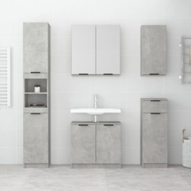 Wall-mounted Bathroom Cabinet Concrete Grey 32x20x67 cm - thumbnail 3