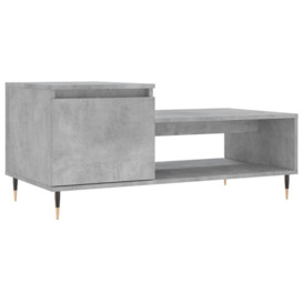 Coffee Table Concrete Grey 100x50x45 cm Engineered Wood - thumbnail 2