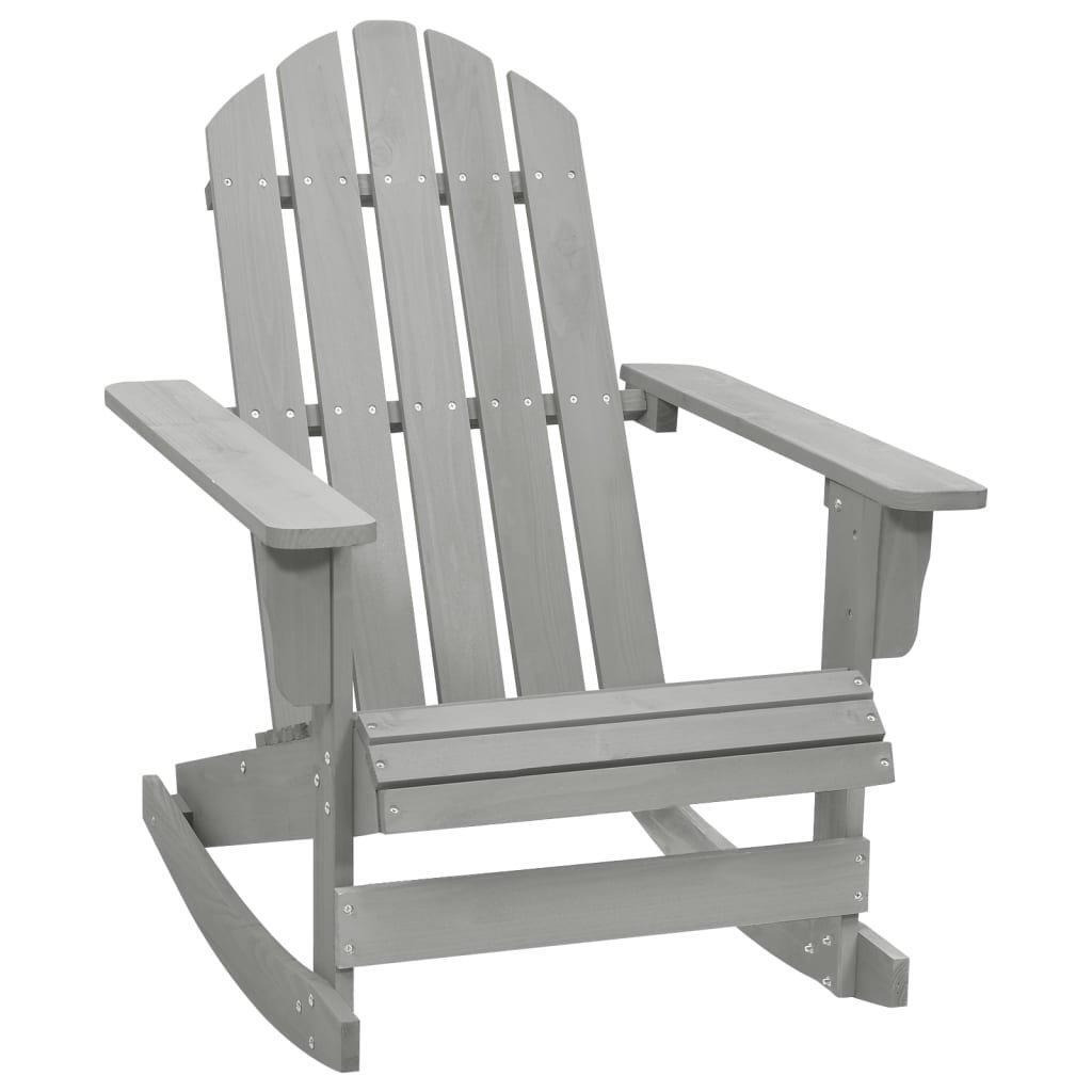 Garden Rocking Chair Wood Grey - image 1