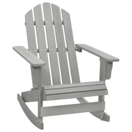 Garden Rocking Chair Wood Grey - thumbnail 1