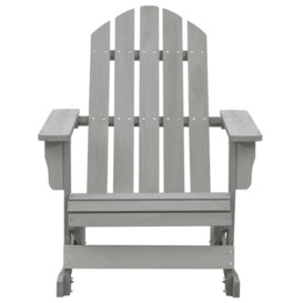 Garden Rocking Chair Wood Grey - thumbnail 3
