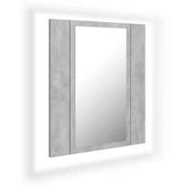LED Bathroom Mirror Cabinet Concrete Grey 40x12x45 cm - thumbnail 2